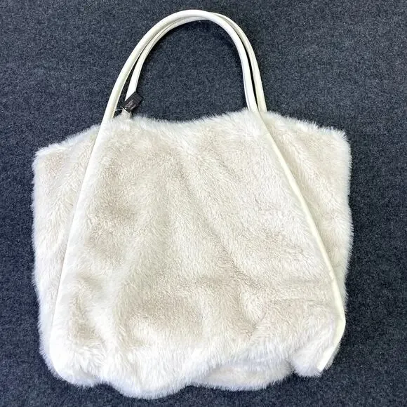 Victoria's Secret Faux-Fur Tote Bag MSRP $59 NEW with TAGS Boho Festival - Picture 4 of 16